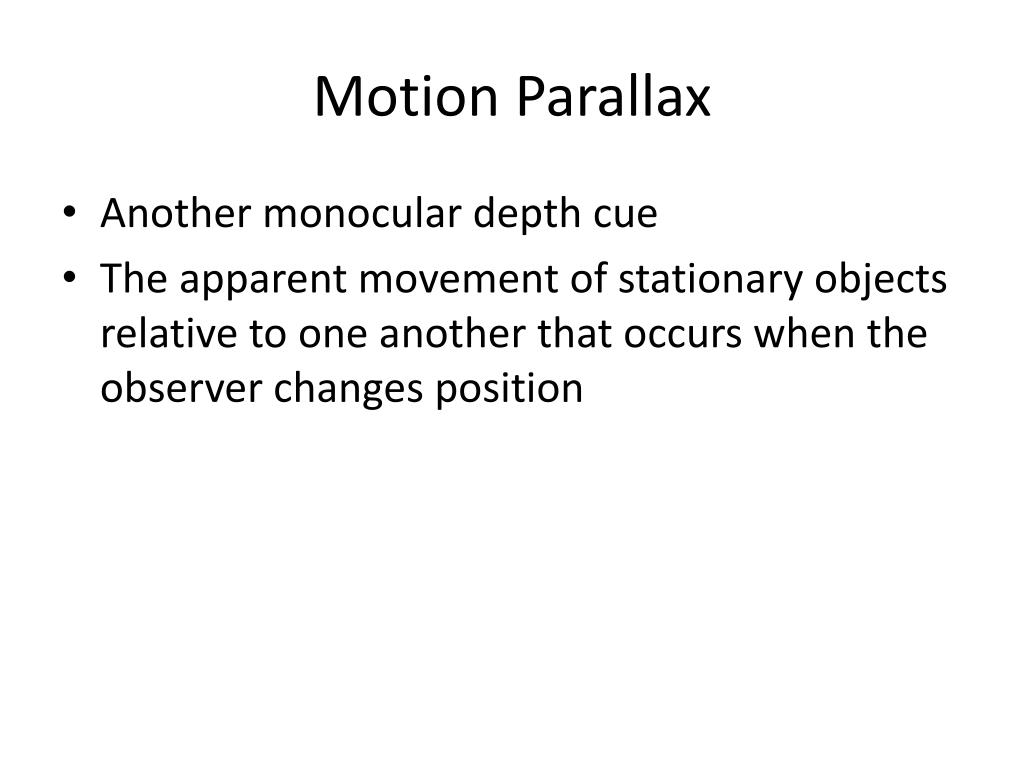 motion parallax example motion parallax example