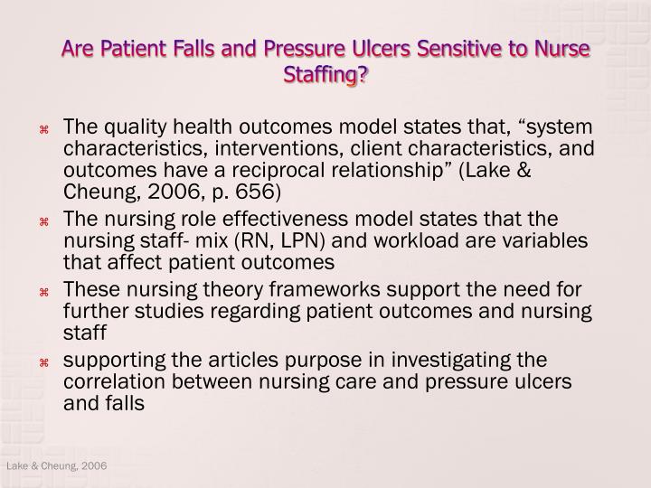 Staffing Levels Effect Nursing Sensitive Outcomes