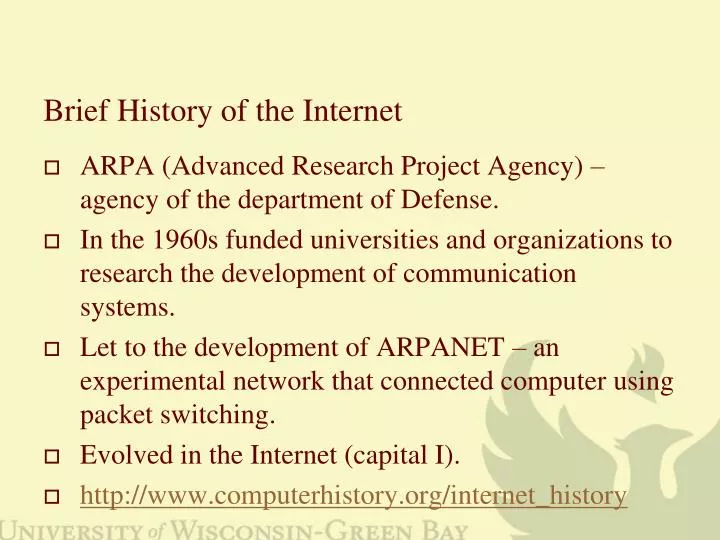 PPT - Brief History of the Internet PowerPoint Presentation, free