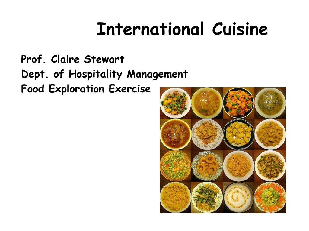 international cuisine assignment