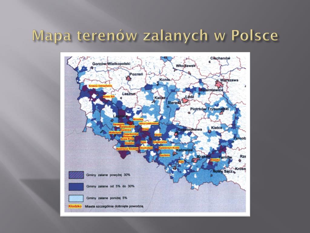 Tereny Które Leżą Na Południe Od Miejscowości Kluki PPT - Powódź tysiąclecia PowerPoint Presentation, free download - ID