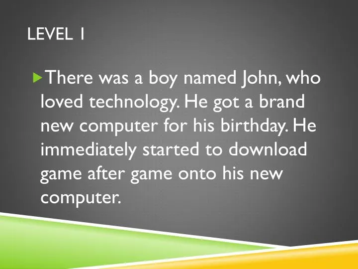 PPT - Level 1 PowerPoint Presentation, free download - ID:2159632