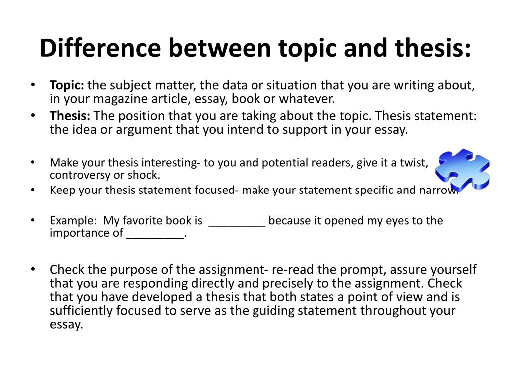 thesis statement and synopsis