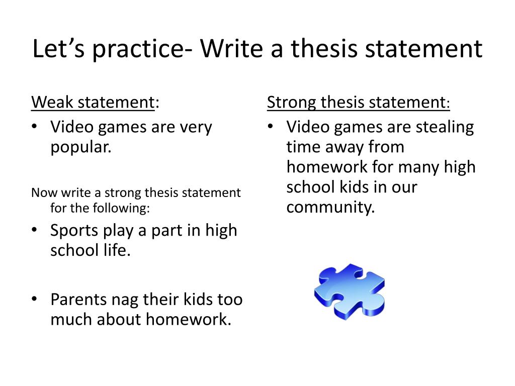 PPT - Thesis Statement PowerPoint Presentation, free download - ID:2159678