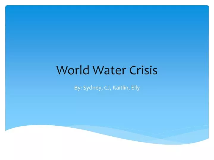 PPT - World Water Crisis PowerPoint Presentation, free download - ID ...
