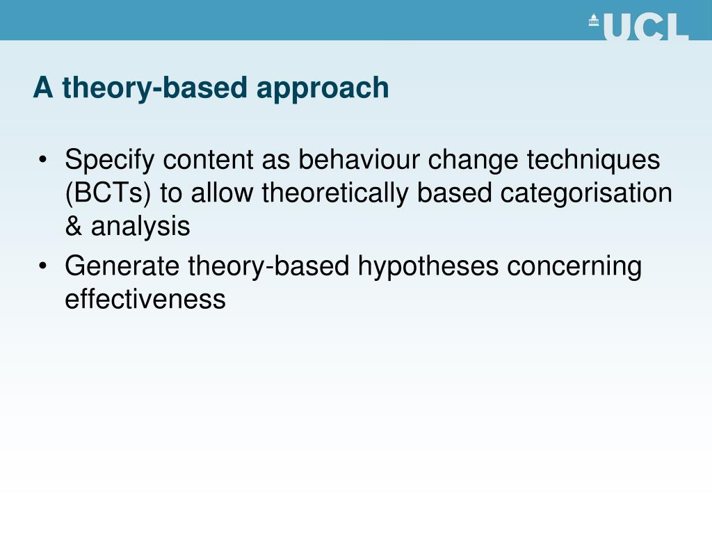 Setting Based Approach PPT - Applying theory to designing A&F interventions and evaluations in ...