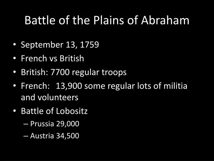battle of the plains of abraham n.