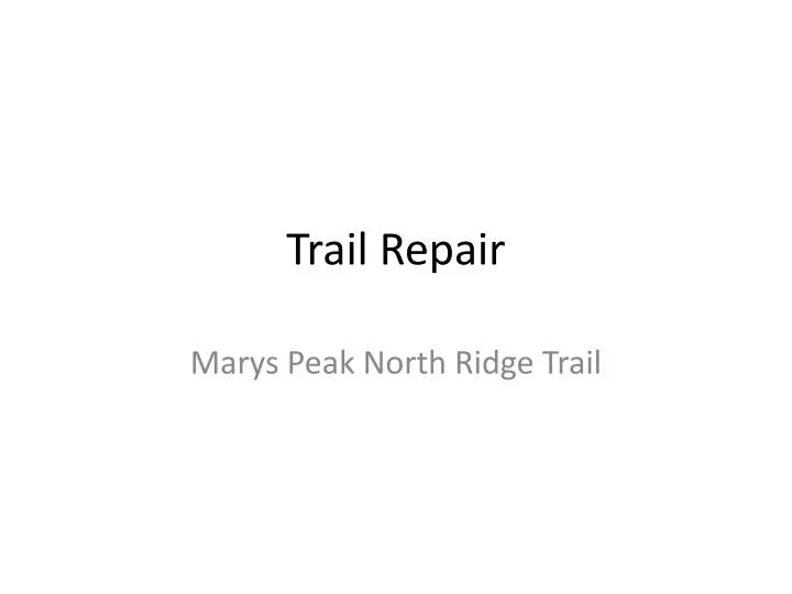 trail repair n.