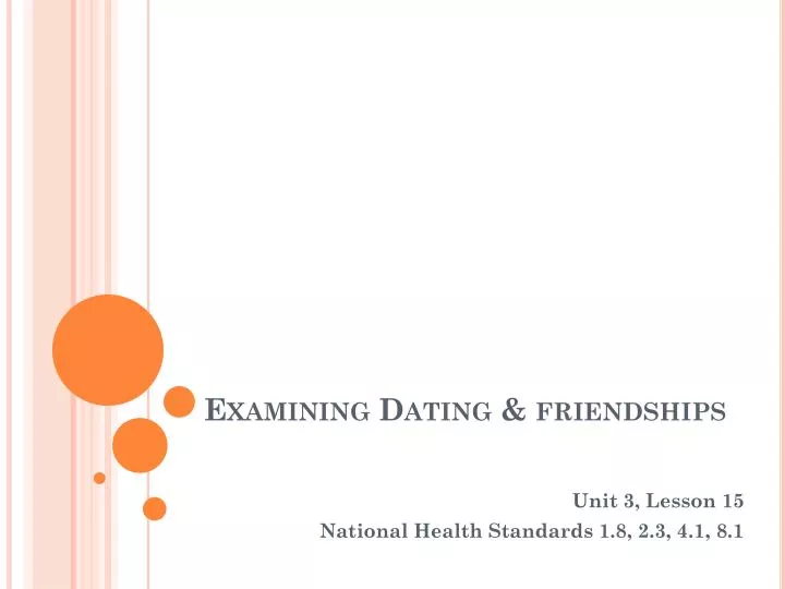examining dating friendships n.