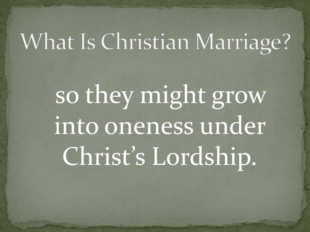 thesis on christian marriage