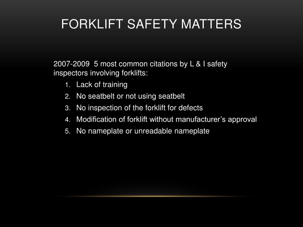 Ppt Forklift Safety Powerpoint Presentation Free Download Id 2162677