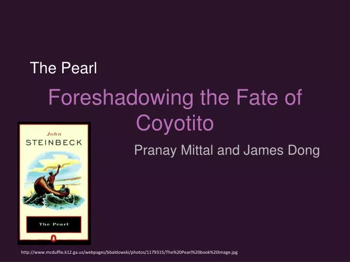 PPT Foreshadowing the Fate of Coyotito PowerPoint Presentation, free