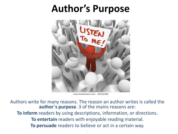 Author's Purpose Definition