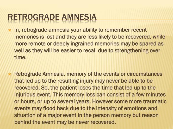 PPT Types of Amnesia PowerPoint Presentation ID2163860