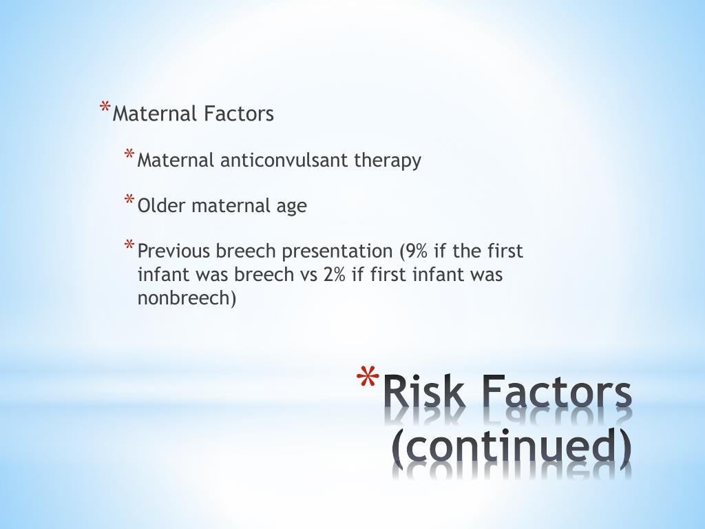 breech presentation risk factors