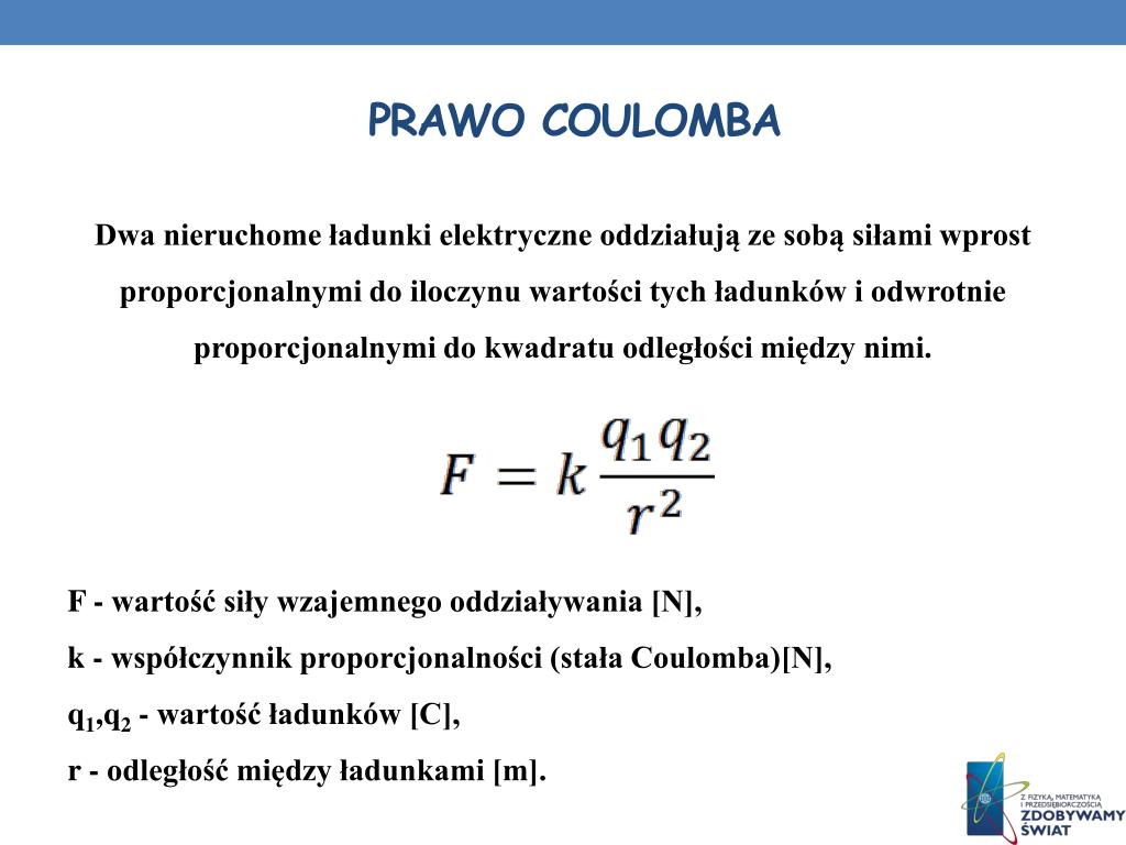 Prawo Coulomba Zadania Klasa 8 PPT - DANE INFORMACYJNE: PowerPoint Presentation, free download - ID