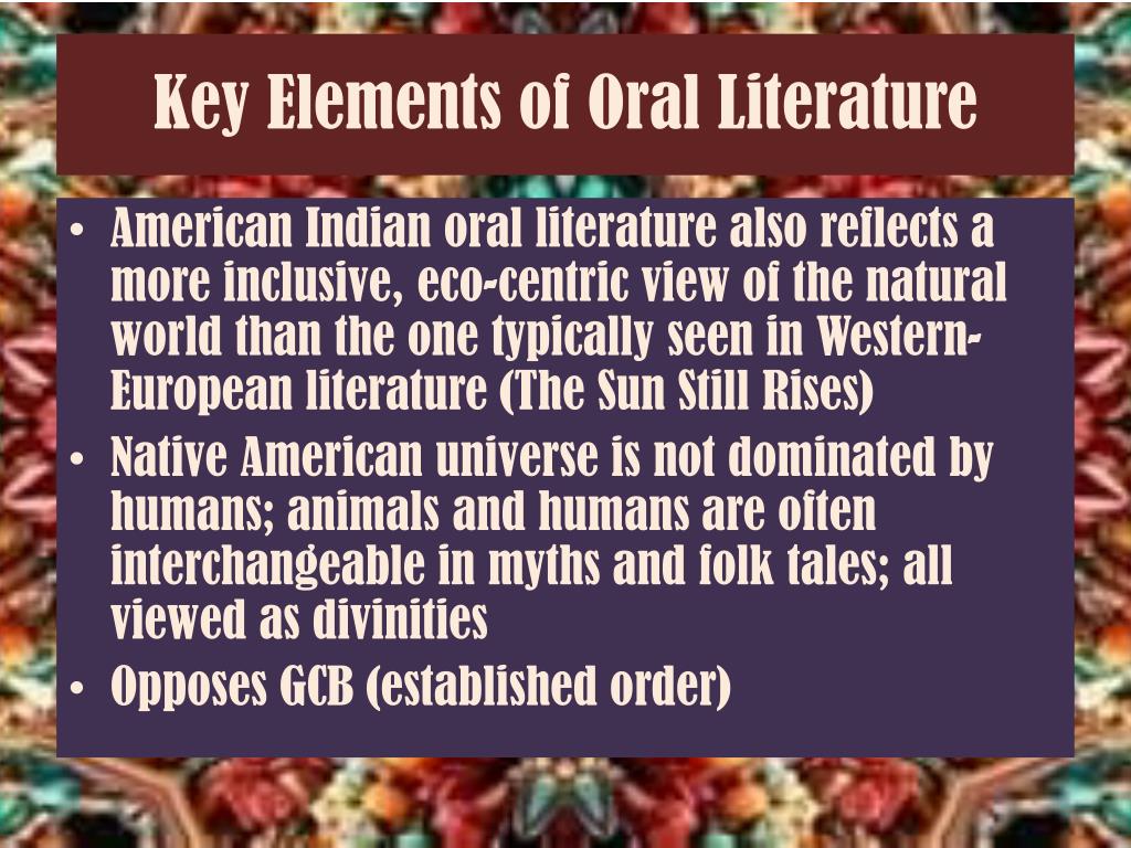 what are the forms of oral literature pdf