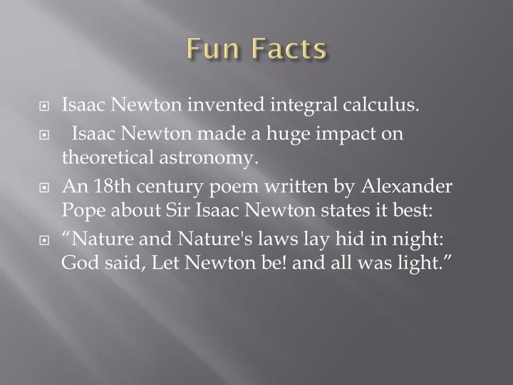 interesting facts about isaac newton