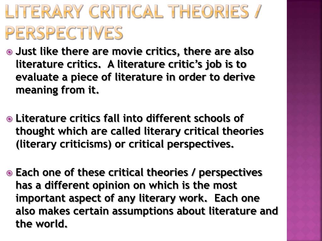 literary theory critical thinking