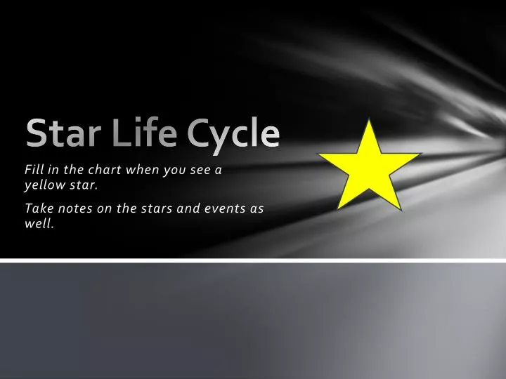 star life cycle n.