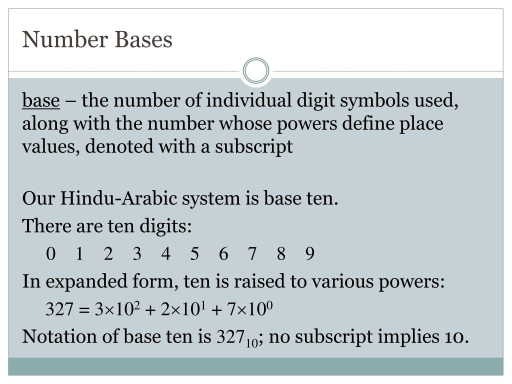 Understand Base in Math - Definition, Examples, Different Numeral Systems