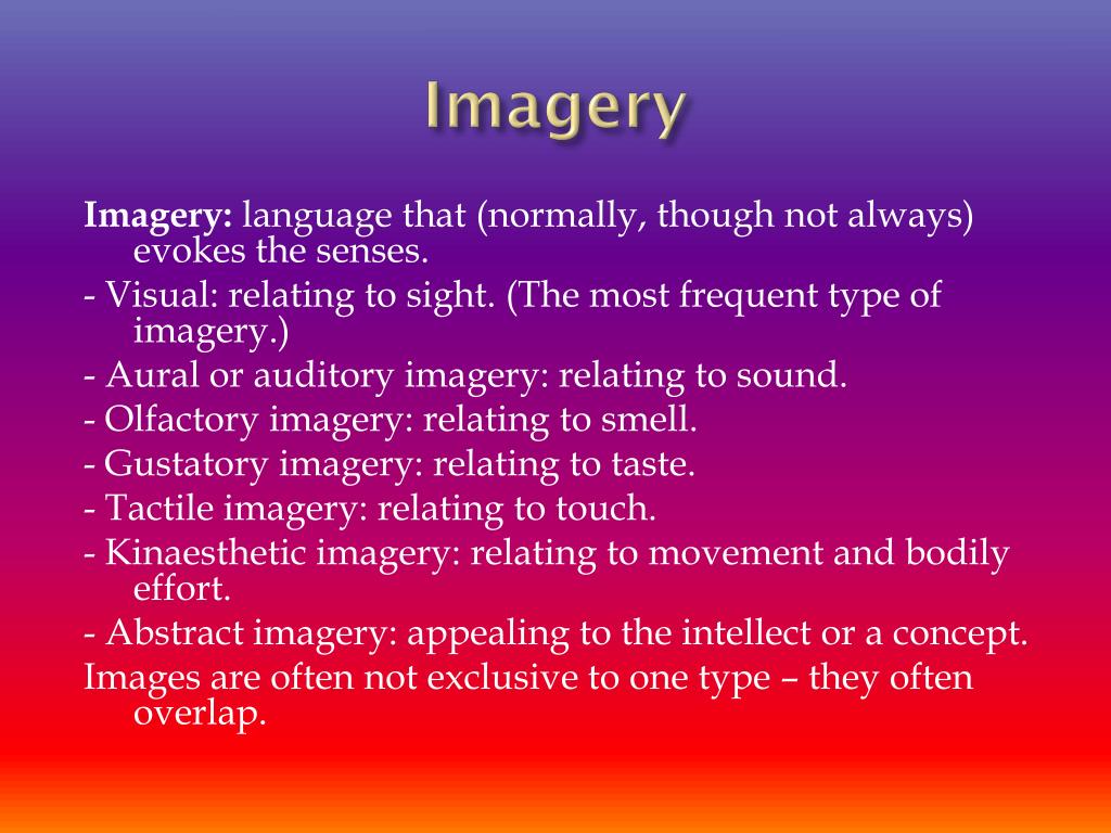 types of imagery smell
