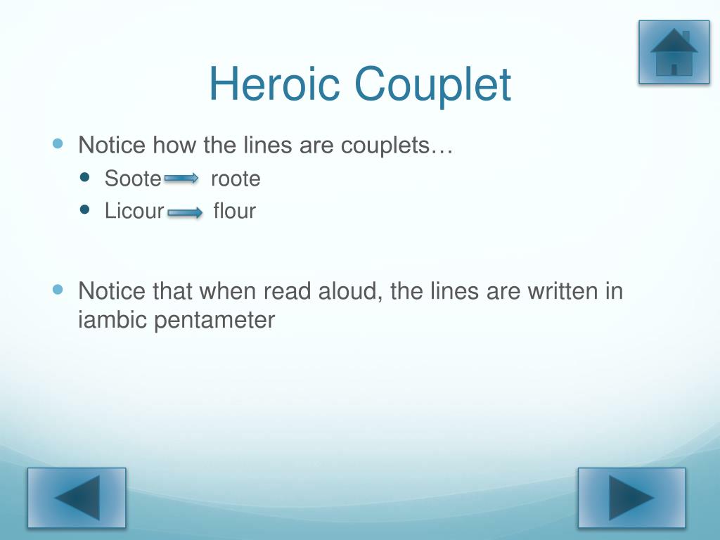 what is a heroic couplet