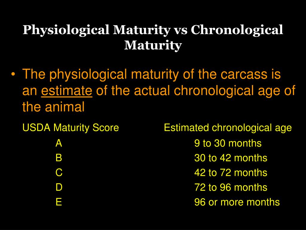 physiological age vs chronological age