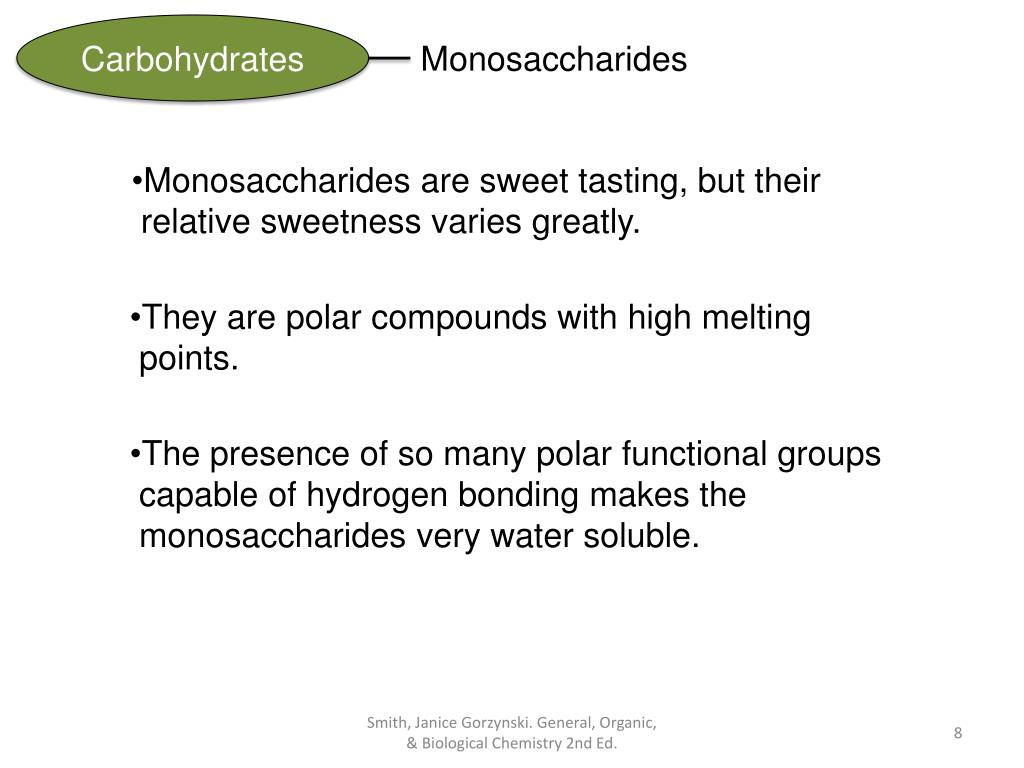 PPT CHAPTER 20 Carbohydrates General, Organic, & Biological Chemistry Janice Gorzynski Smith