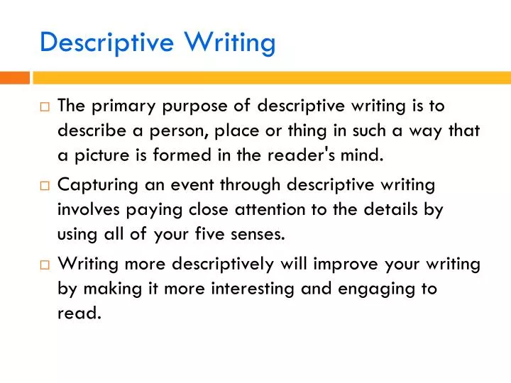 descriptive essay ppt