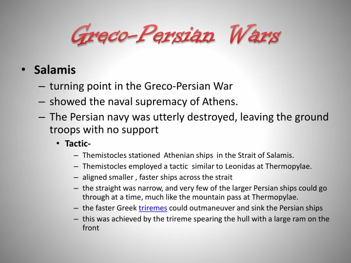 themistocles and the persian war essay The account of the persian wars could be likened with how the trojan war was depicted in the entirety of the greek history through the fifth century, the persians’ attempted and successful invasions against the greeks were regarded by the athenians, which politically and culturally control greece, as their utmost and most distinctive moment. themistocles and the persian war essay The account of the persian wars could be likened with how the trojan war was depicted in the entirety of the greek history through the fifth century, the persians’ attempted and successful invasions against the greeks were regarded by the athenians, which politically and culturally control greece, as their utmost and most distinctive moment.