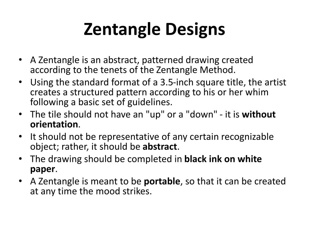 PPT - Zentangle Designs PowerPoint Presentation, free download - ID:2170718