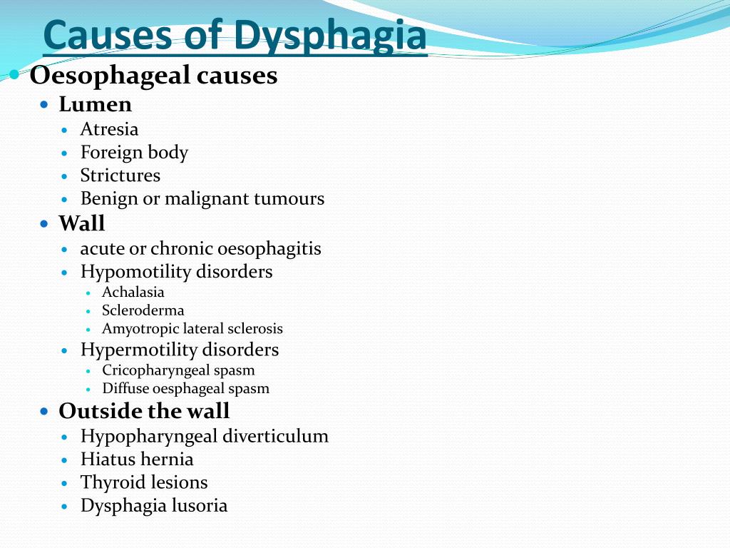 Causes Of Dysphagia causes-of-dysphagia