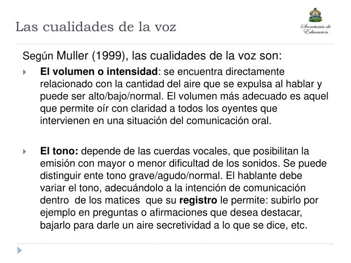PPT - La voz y sus cualidades comunicativas PowerPoint Presentation
