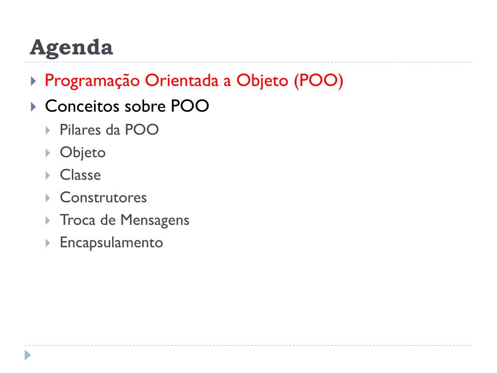 Programação Orientada à Objetos - ppt carregar