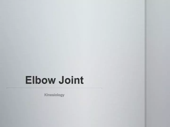elbow joint n.