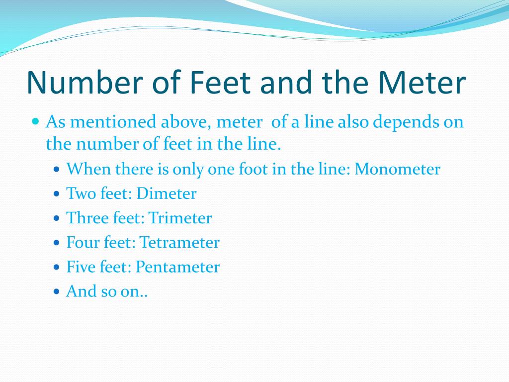 feet per meeter