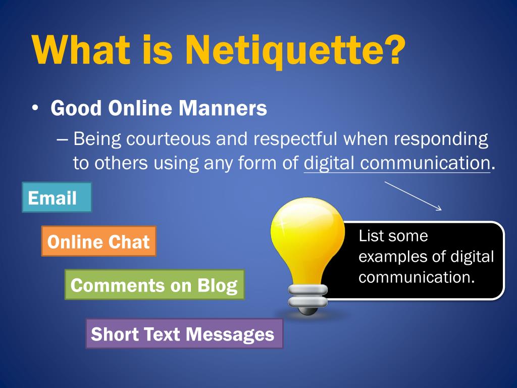 netiquette powerpoint presentation for students