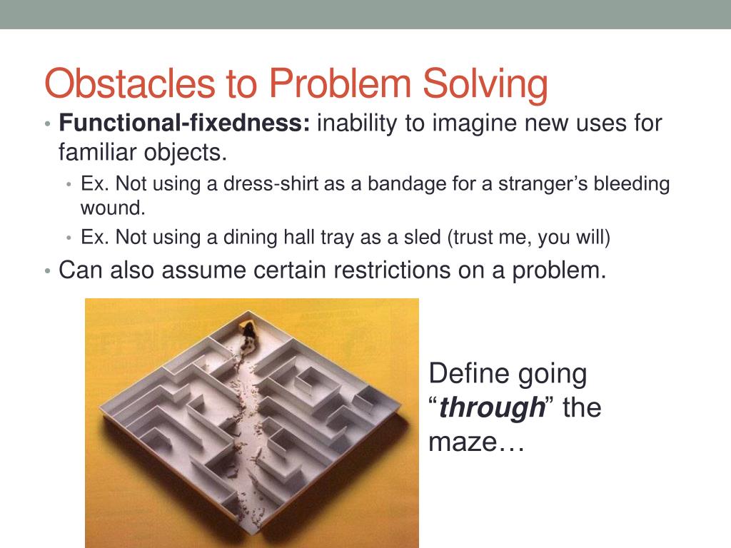 what are the obstacles in problem solving
