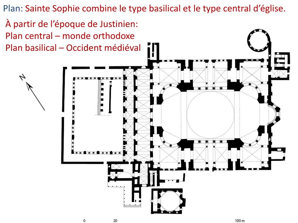 Plan Schéma De La Basilique Sainte Sophie De Constantinople PPT - L'art byzantin PowerPoint Presentation, free download - ID:2173015
