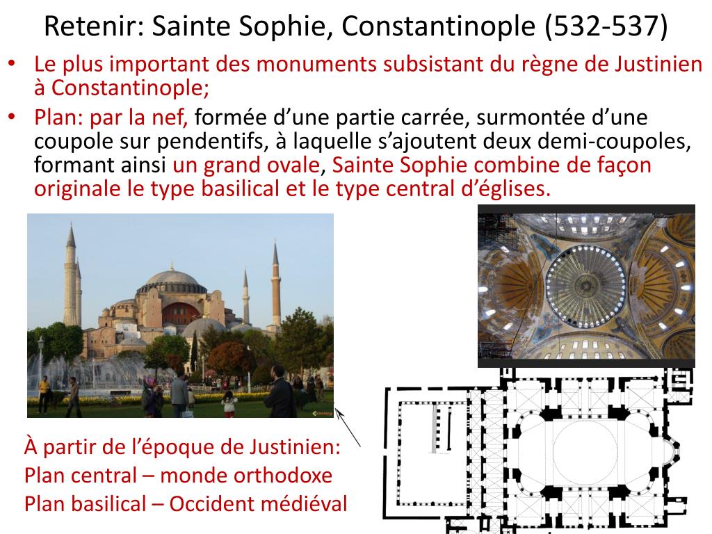 Plan Schéma De La Basilique Sainte Sophie De Constantinople PPT - L'art byzantin PowerPoint Presentation, free download - ID:2173015