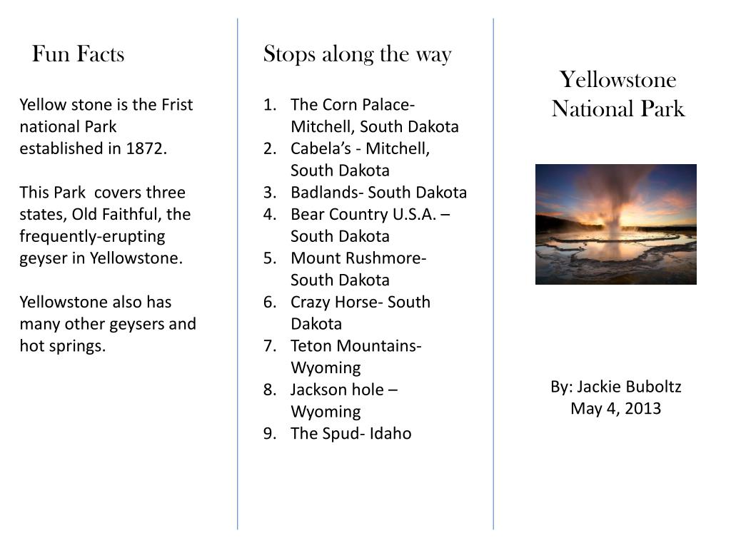 Ppt Yellowstone National Park Powerpoint Presentation Free Download Id 2173040