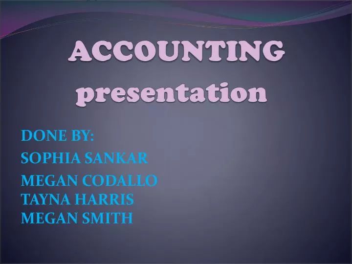 what is presentation in accounting