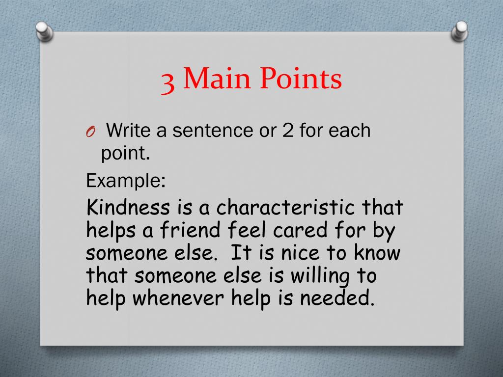 what is the main point in an essay