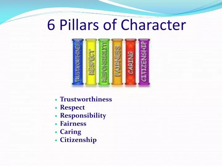 6 Pillars Of Character Ppt 6 Pillars Of Character Printables