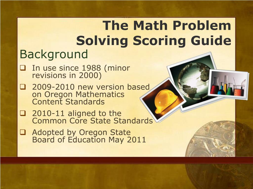 mathematics problem solving official scoring guide