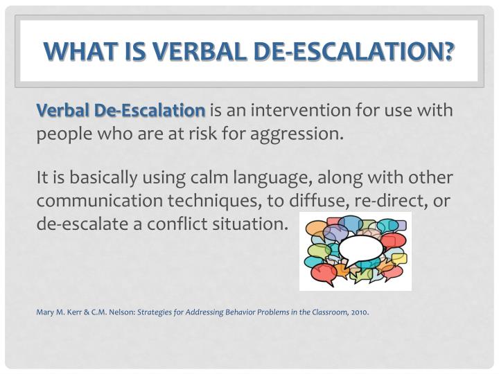 PPT - Verbal De-Escalation PowerPoint Presentation - ID:2176209