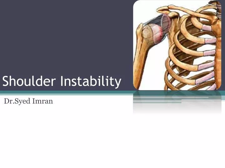 shoulder instability n.