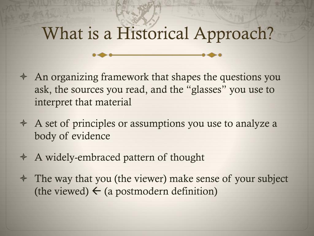 PPT Spotting The Differences Understanding Historical Approaches 