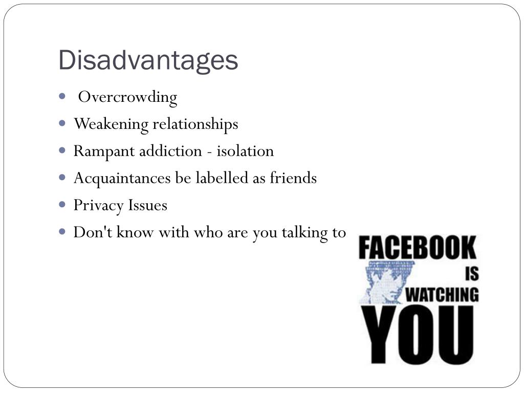 disadvantages of facebook